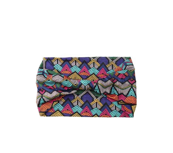 Colorful patterned headband on a white background