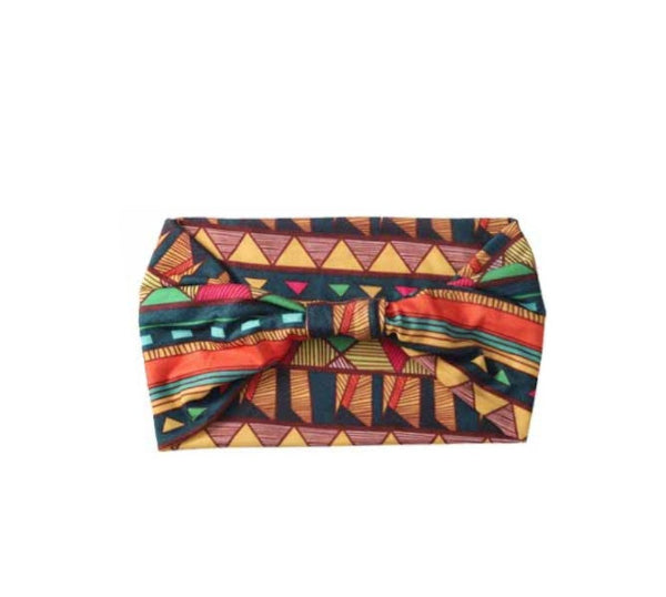 Colorful patterned headband on a white background