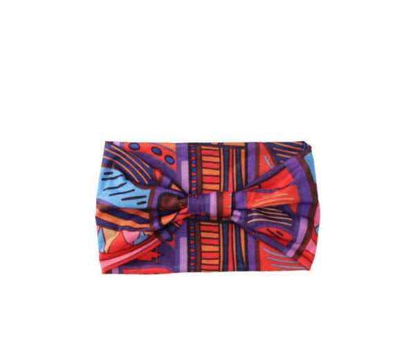 Colorful patterned headband on a white background