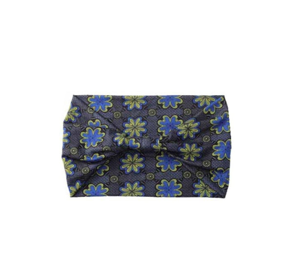 Floral patterned headband on a white background