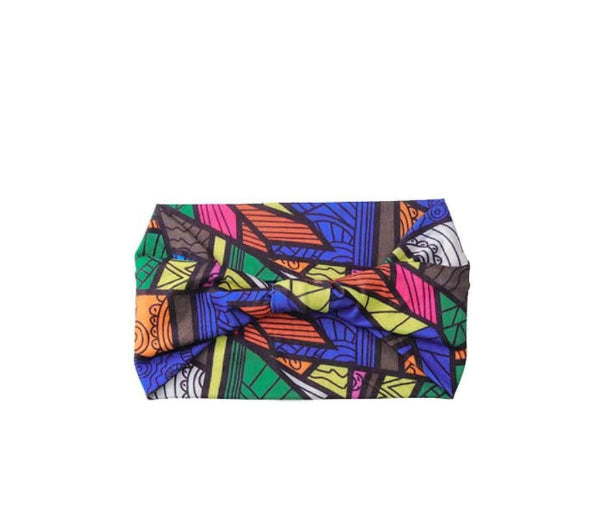 Colorful patterned headband on a white background