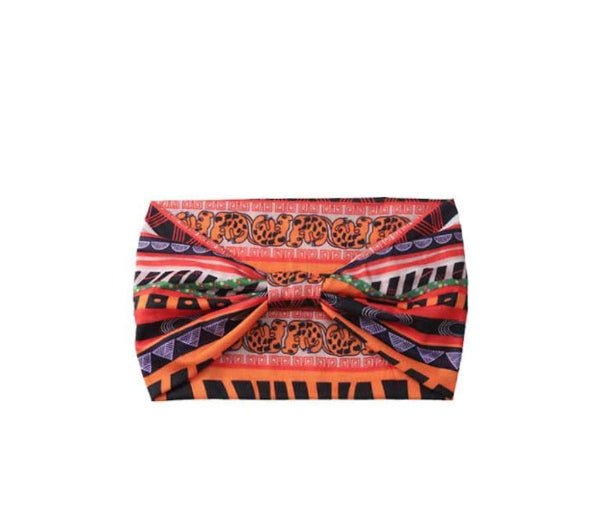 Colorful patterned headband on a white background