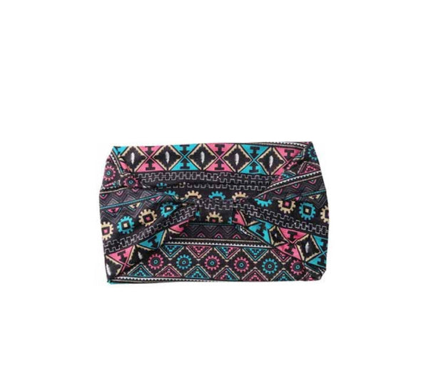 Headband with geometric pattern on a white background